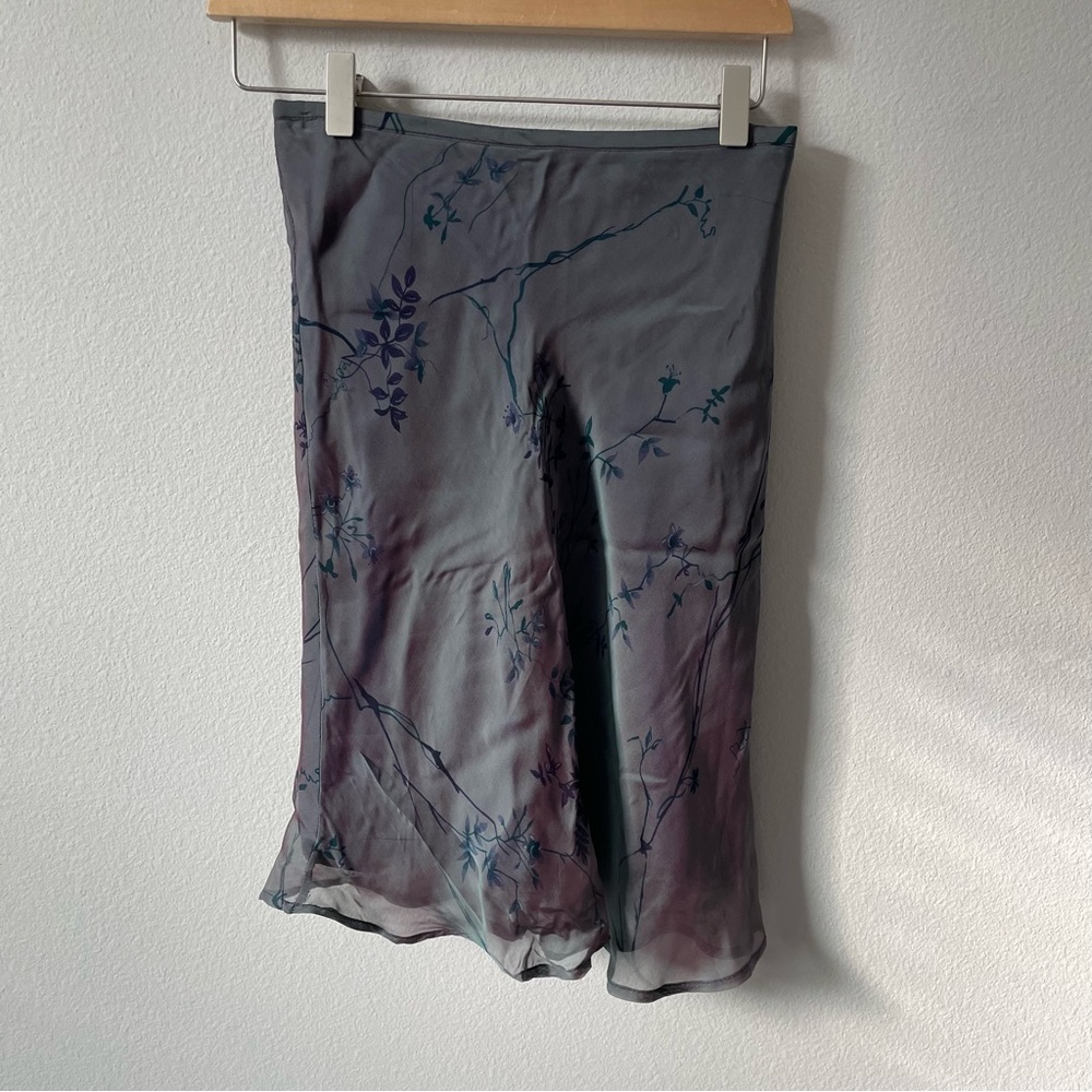 Vintage Printed Lined Skirt Size 14